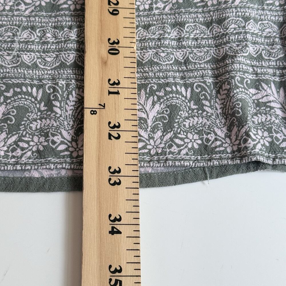 J. Jill Dress Size XS Petite Green Pink Boho Peasant Paisley Shift - Picture 4 of 7